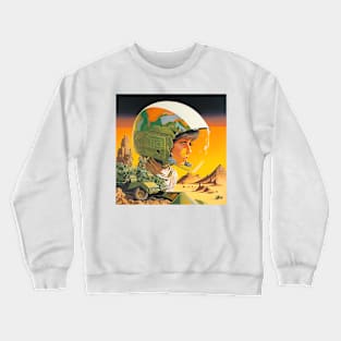 We Are Floating In Space - 81 - Sci-Fi Inspired Retro Artwork Crewneck Sweatshirt